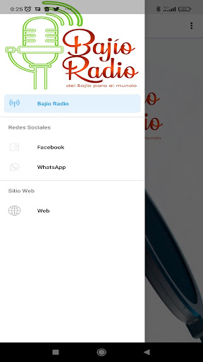 Android application Bajío Radio screenshort