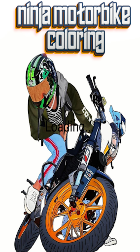 ninja motorbike coloring Screen 3