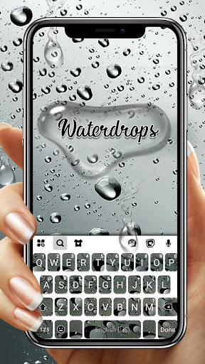 Android application Water Drop Rainy Keyboard Back screenshort