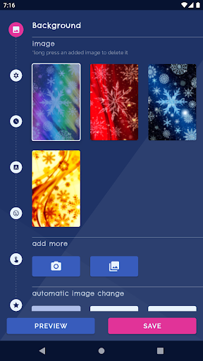 Android application Winter Snow Stars Wallpaper screenshort