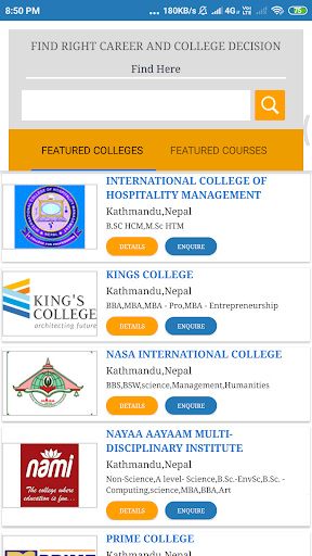 Schools Colleges Search Nepal Screen 3