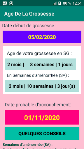 Age De La Grossesse Screen 3