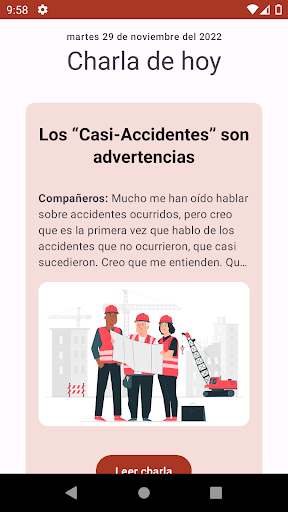 Android application Charlas SSOMApp screenshort