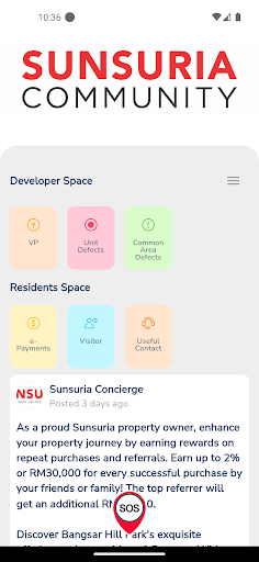 Android application Sunsuria Community screenshort