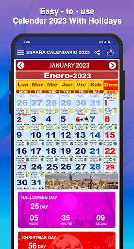 España Calendario 2023 Screen 2