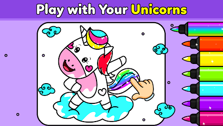 Unicorn Coloring Pages & Book - Screenshot Image