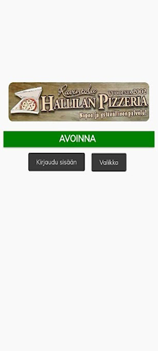 Android application Hallilan Pizzeria screenshort