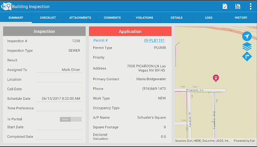Infor Field Inspector Screen 3