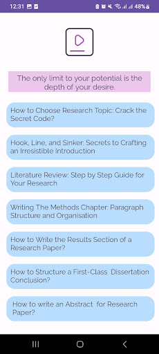 Learn Research Screen 3