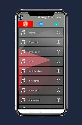 Android application Moto g100 Phone Ringtones screenshort