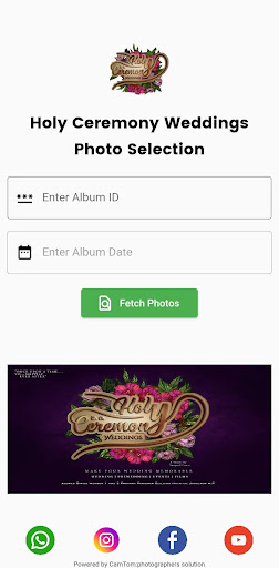 Android application Holy ceremony weddings screenshort