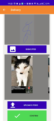 XDE Driver App Screen 2