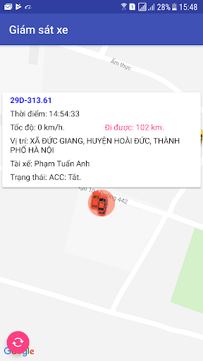 Android application Giam Sat Lo Trinh screenshort