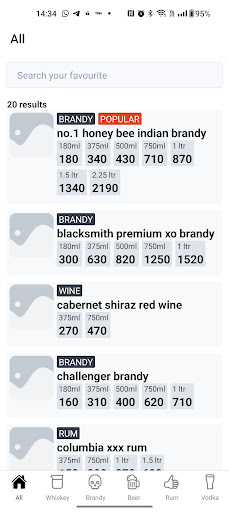 Android application Kerala Beverages price list screenshort