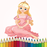 Coloring pages for girls icon