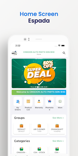 Espada (B2B Commerce) Screen 3