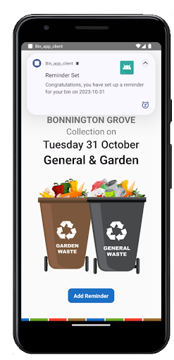 Android application Bin Collection Days Edinburgh screenshort