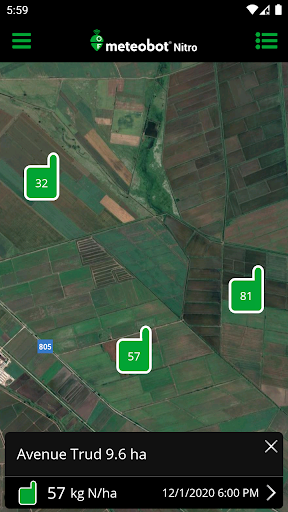Android application Meteobot Nitro screenshort