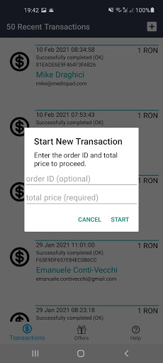 Android application PayByFace eShop Manager screenshort