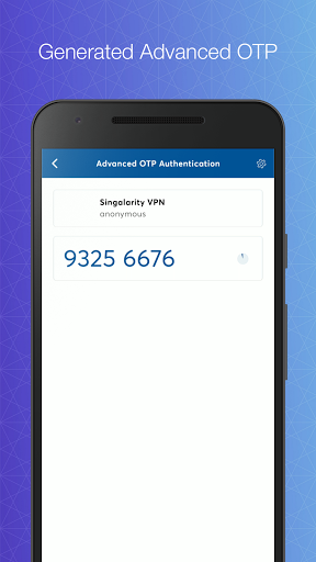 Singalarity Advanced OTP Screen 3