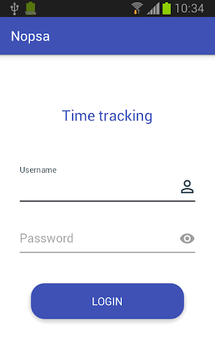 Android application Nopsa Time Tracking System for screenshort