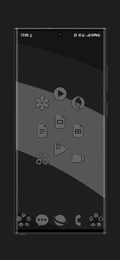 Screenshot of Black Line Gray Icons