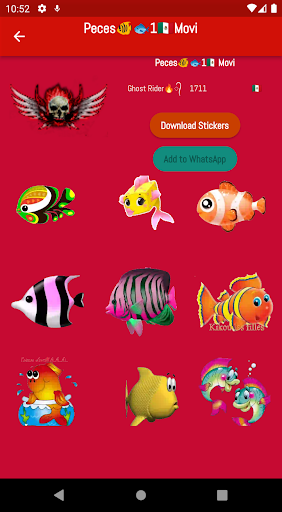 Android application Fish Stickers screenshort