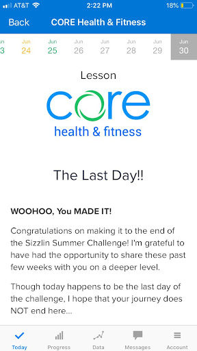 CoreFit Coach Screen 2
