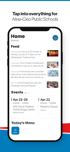 Android application Aline-Cleo Public Schools screenshort