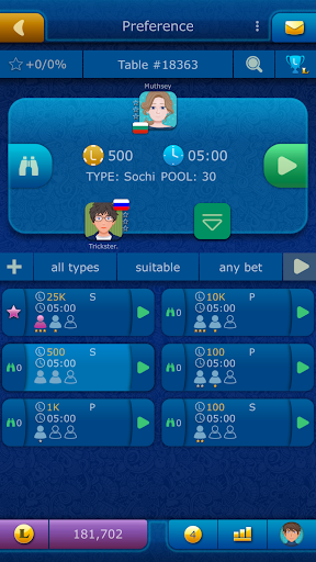 Preference LiveGames online Screen 3
