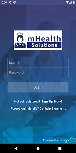 Android application mHealth Solution screenshort
