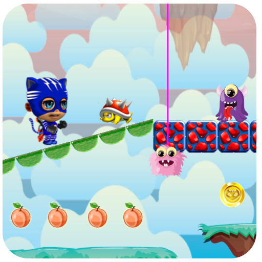 Super Blue Cat Heroes logo