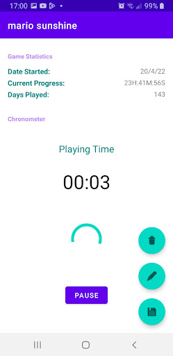 Game Time Manager Screen 2