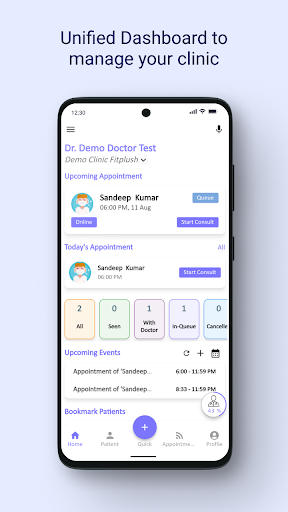 Android application Fitplush Clinic screenshort