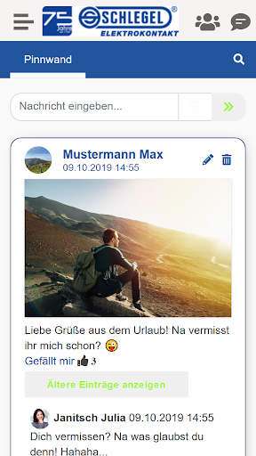 Android application SCHLEGEL-Mitarbeiter-App screenshort