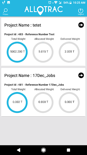 Allotrac Project Screen 2