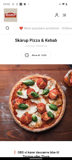 Android application Skårup Pizza & Kebab screenshort