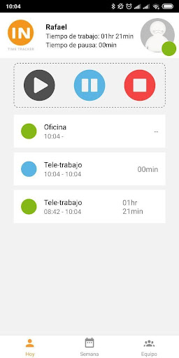 IntegriaIMS Time Tracker Screen 2