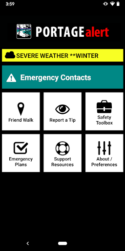 Android application Portage Alert screenshort
