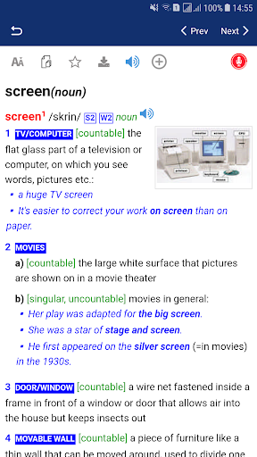 Advanced American Dictionary Screen 3