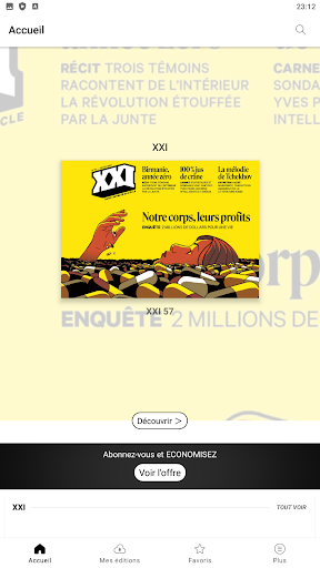 Android application Revue XXI screenshort