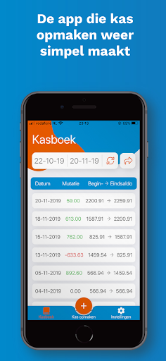 Android application EasyKas - Online kasboek screenshort