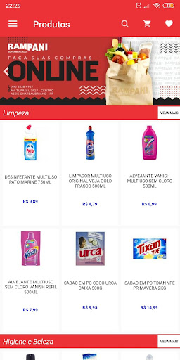 Android application Supermercado Rampani screenshort