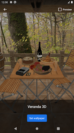 Veranda 3D Wallpaper Screen 2