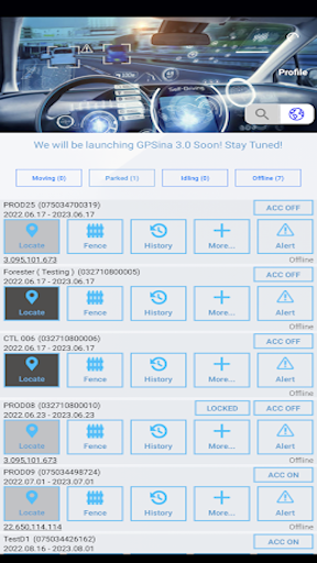 Android application StarTrack Fleet screenshort
