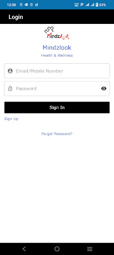 Android application Mindzlook screenshort