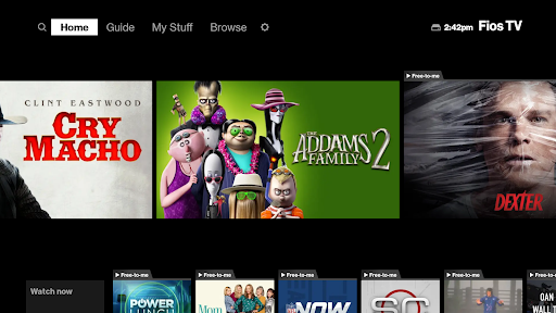 Android application Fios TV Home screenshort