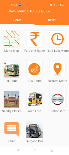 Android application Delhi Metro Map,Route, DTC Bus screenshort