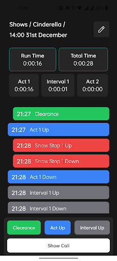 Android application ShowLog screenshort