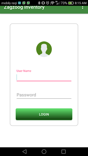 Android application Zagzoog Inventory screenshort